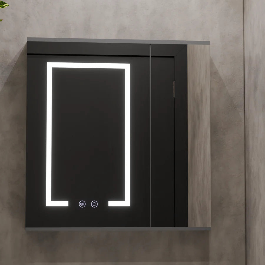 Set Mobilier pentru Baie SANTORINI, 60x50cm, 2 Piese, Gri si Alb