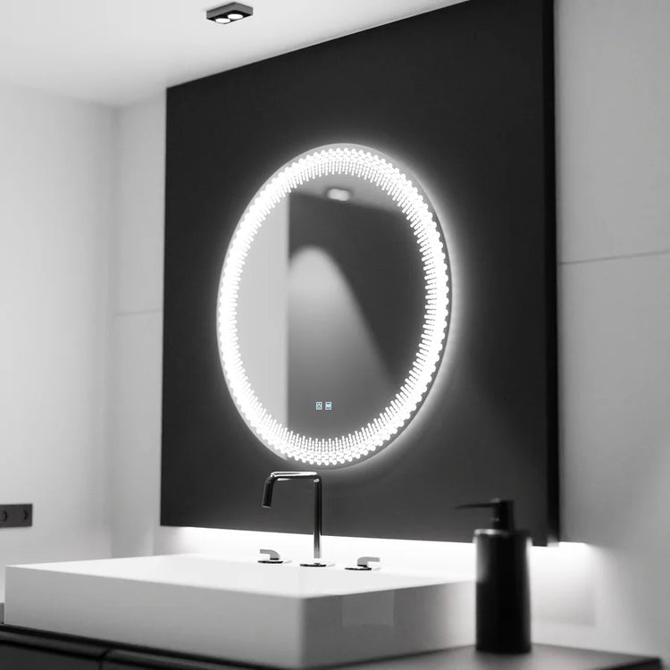 Oglinda LED Rotunda 60cm, Stellaire Touch, Sistem Dezaburire, Dimabila
