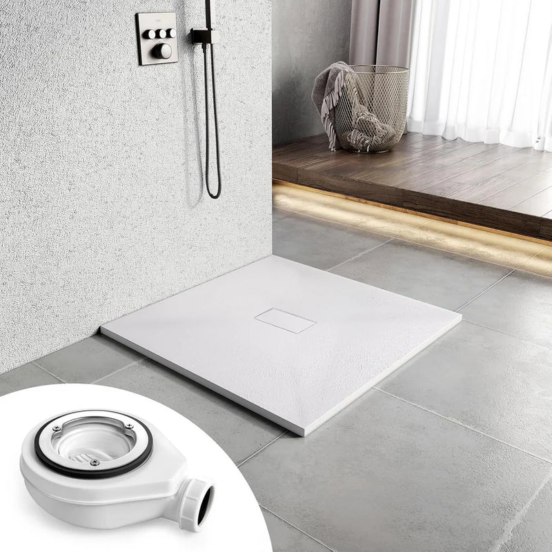 Cadita de dus patrata 90x90 cm, slim 3 cm, alb lucios-4