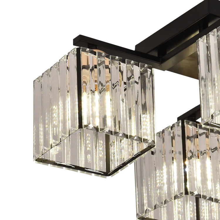 Lustra Georgiana, LC111/4BK, 4x E27, Negru, Metal