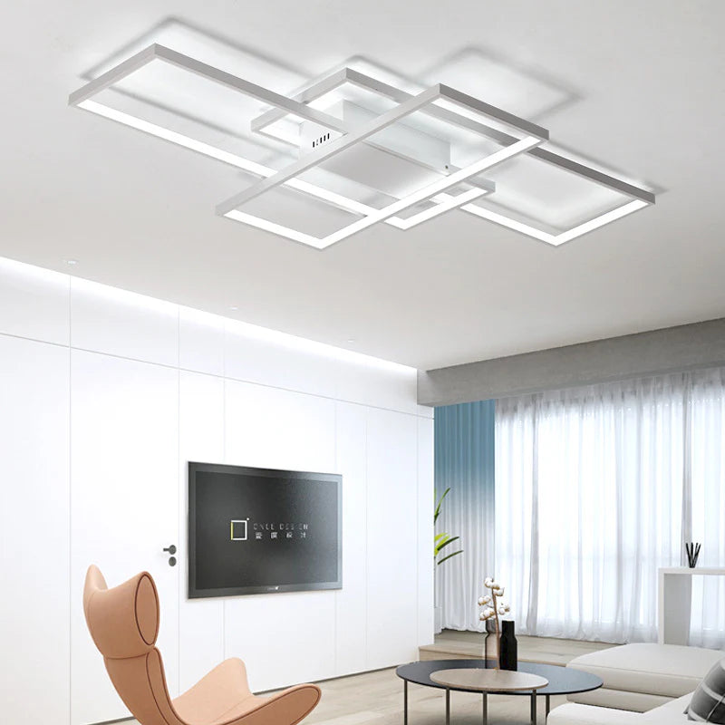 Lustra LED cu telecomanda LANDYN 78W, lumina Rece/Calda/Neutra, Dimabila, Alb-3