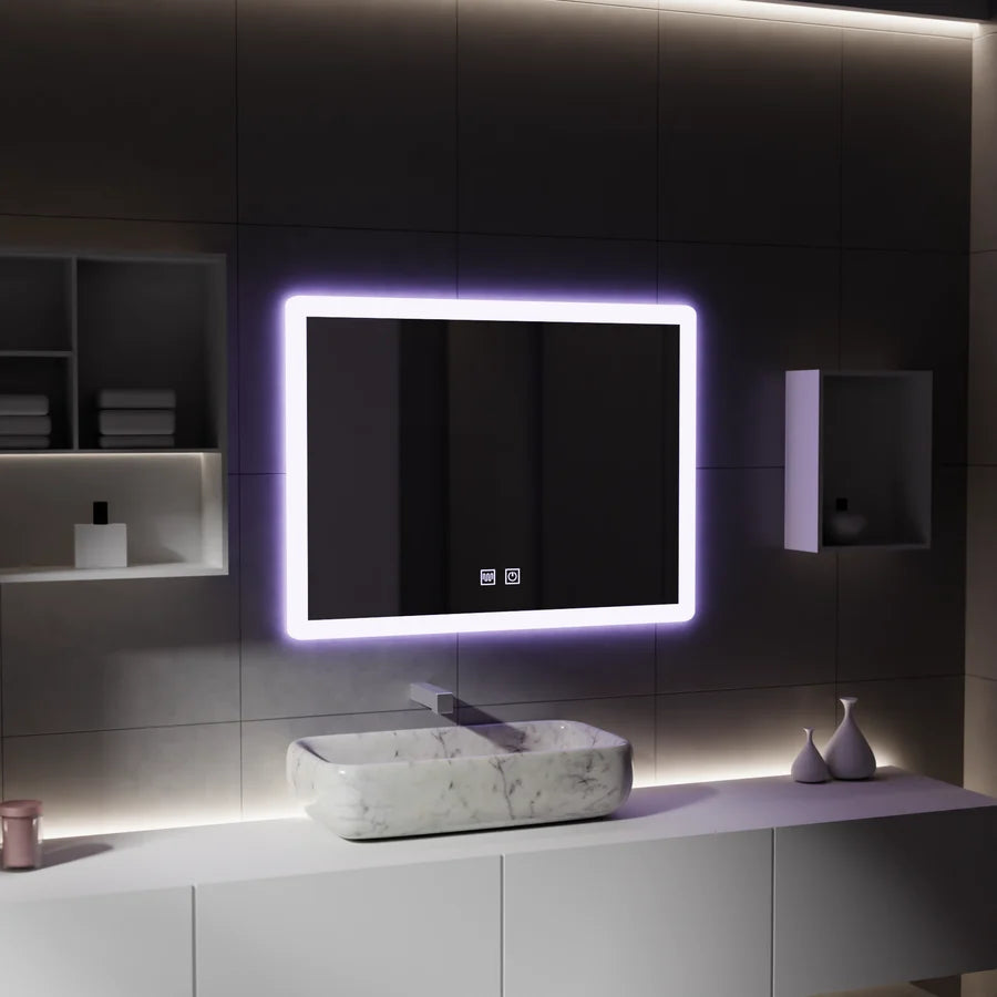 Oglinda LED Rentagulara, 80x60cm, Touch VENERA , Sistem Dezaburire,Dimabila-2