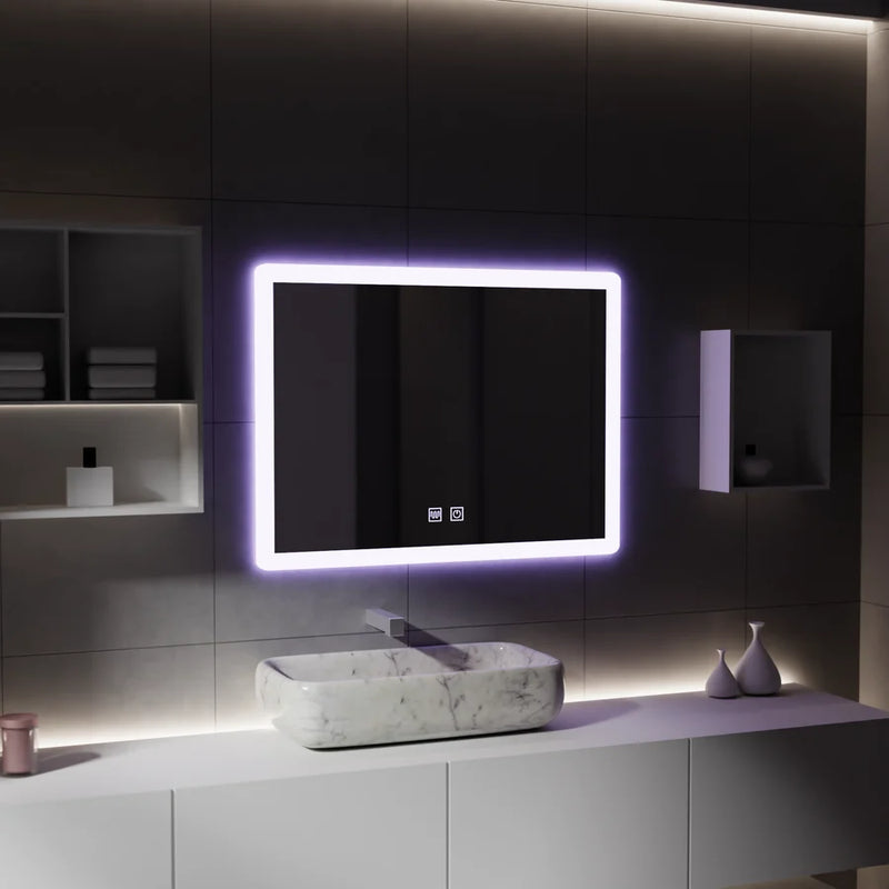 Oglinda LED Rentagulara, 80x60cm, Touch VENERA , Sistem Dezaburire,Dimabila-2
