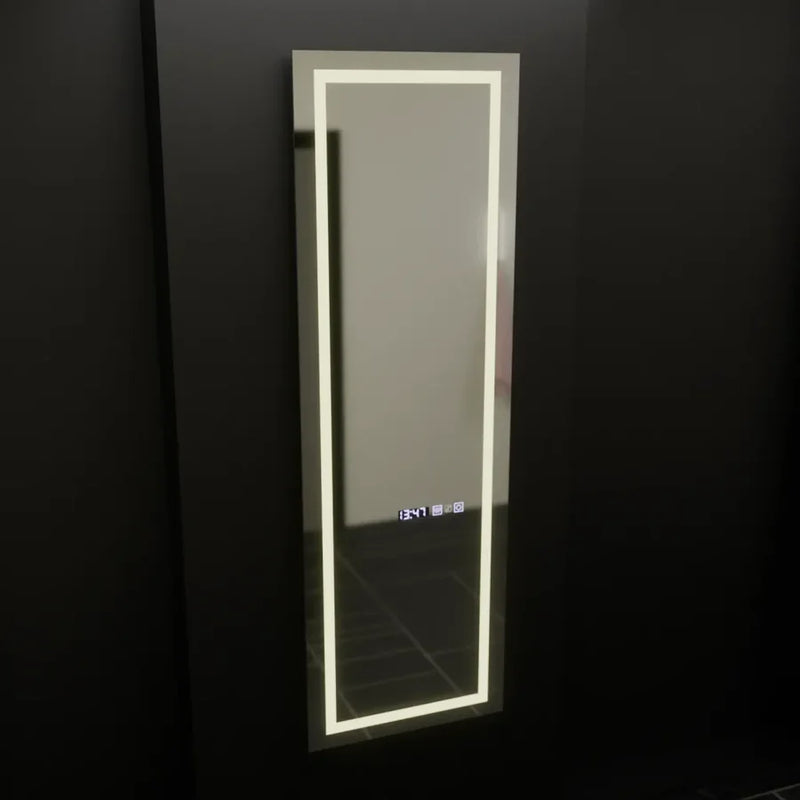 Oglinda LED Rectangulara, 45x140cm, Giulia Senzor Radar Marcello, Sistem Dezaburire, Ceas & Termometru, Dimabila, Dressing Couture-3