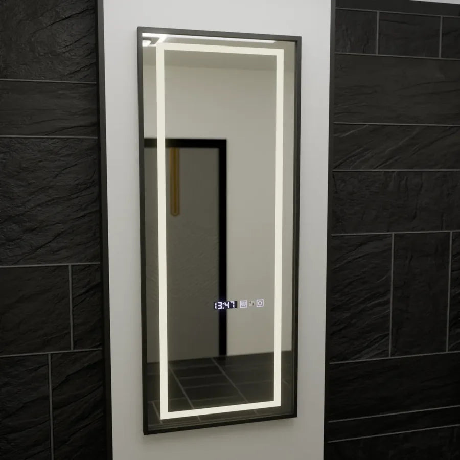Oglinda LED Rectangula, 60x150cm, Bianca Senzor Radar Marcello, Sistem Dezaburire, Ceas & Termometru, Dimabila, Dressing Couture-2