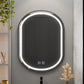 Oglinda LED Ovala 50x80cm VETRO Touch Sistem Dezaburire Dimabila, Rama Neagra