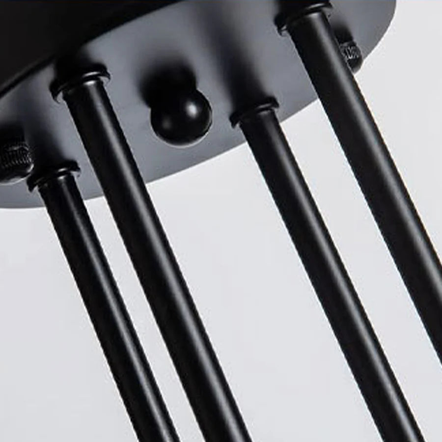 Lustra Modernist Octa 8, 8x E27, Negru, Design Modern