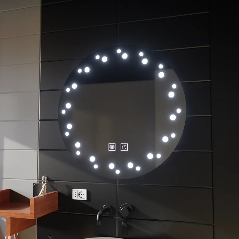 Oglinda LED Touch Ivory, Sistem Dezaburire, Diametru 60cm, Lumina Rece 6000K-4