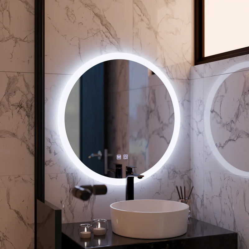Oglinda LED Rotunda, 60cm, Noxia Touch, Sistem Dezaburire, Dimabila-2
