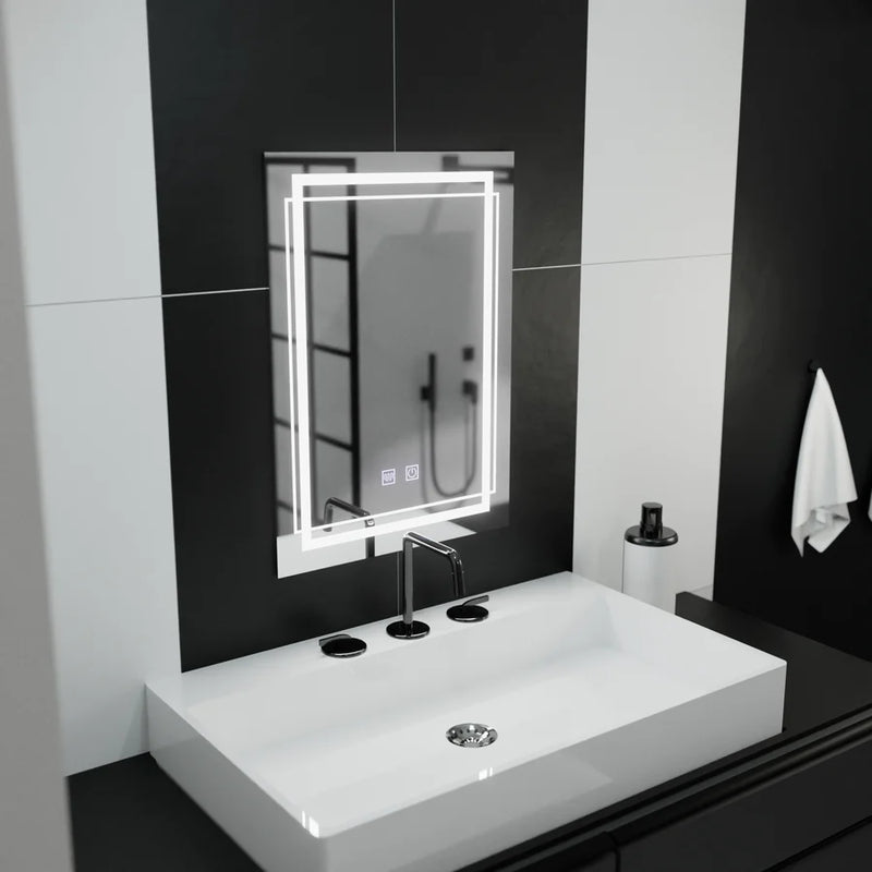 Oglinda LED Rectangulara, 60x80cm, KOVEN Touch, Lumina Rece, Sistem Dezaburire,Dimabila-2