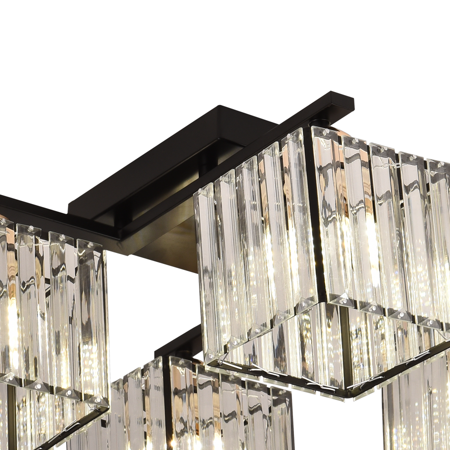 Lustra Georgiana, LC111/4BK, 4x E27, Negru, Metal