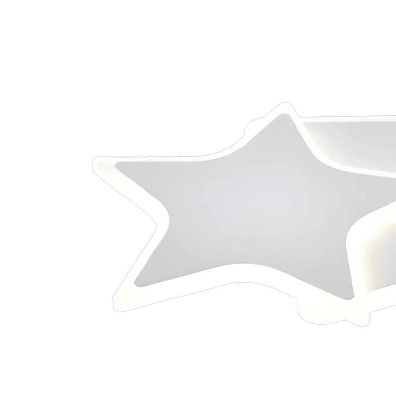 Lustra LED cu telecomanda 41W, Stele, lumina Rece/Calda/Neutra, Dimabila, Alb-5