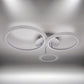 Lustra LED cu telecomanda BETTY 40W, 3 Cercuri, lumina Rece/Calda/Neutra, Dimabila, Alb, Metal si Acril