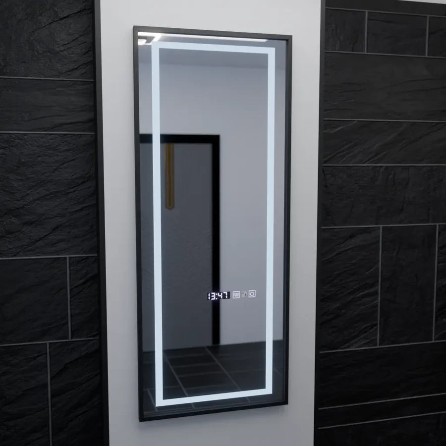 Oglinda LED Rectangula, 60x150cm, Bianca Senzor Radar Marcello, Sistem Dezaburire, Ceas & Termometru, Dimabila, Dressing Couture-3