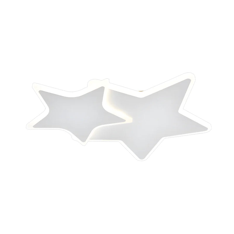 Lustra LED cu telecomanda 41W, Stele, lumina Rece/Calda/Neutra, Dimabila, Alb-6