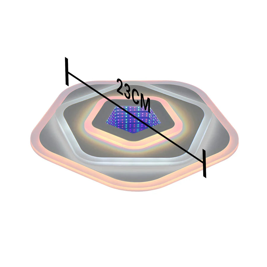 Lustra LED NEXA 3D 39W, Diametru 23cm, lumina Rece/Calda/Neutra , Alb