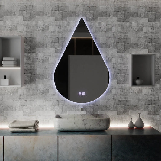 Oglinda LED Touch River Sistem Dezaburire 80X120cm, Forma de Picatura.