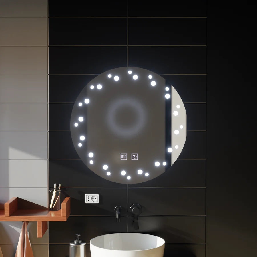 Oglinda LED Touch Ivory, Sistem Dezaburire, Diametru 60cm, Lumina Rece 6000K-1