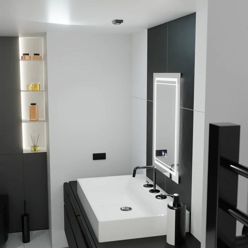 Oglinda LED Rectangulara, 60x80cm, KOVEN Touch, Lumina Rece, Sistem Dezaburire,Dimabila-5