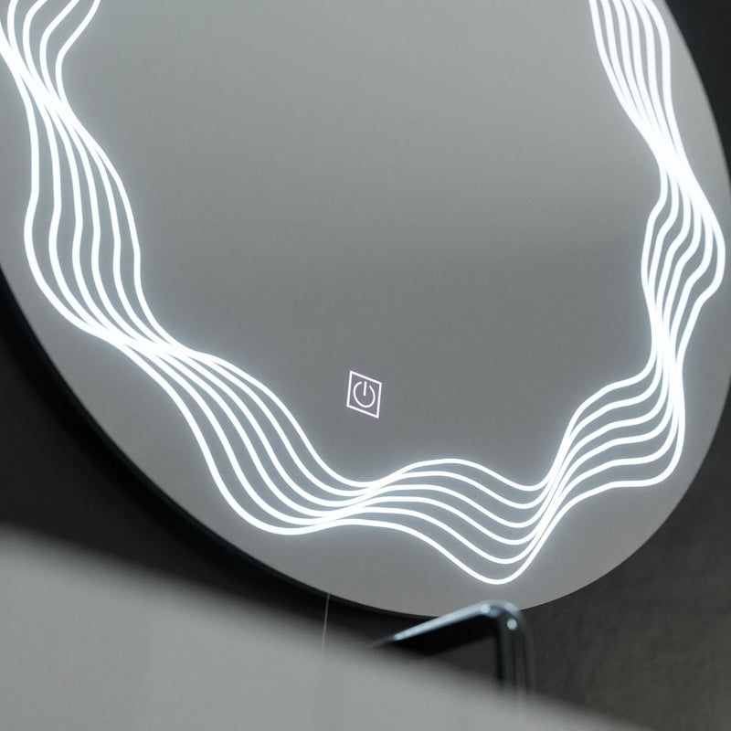 Oglinda LED Rotunda 60cm, Flusso Touch, Sistem Dezaburire, Dimabila-2