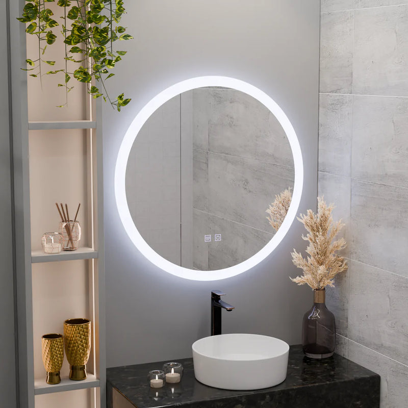 Oglinda LED Rotunda, 60cm, Noxia Touch, Sistem Dezaburire, Dimabila-3