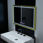 Oglinda LED Rectangulara, 120x80cm, Verite Royale Gold MotionGlow Marcello, Sistem Dezaburire, Ceas & Termometru, Dimabila