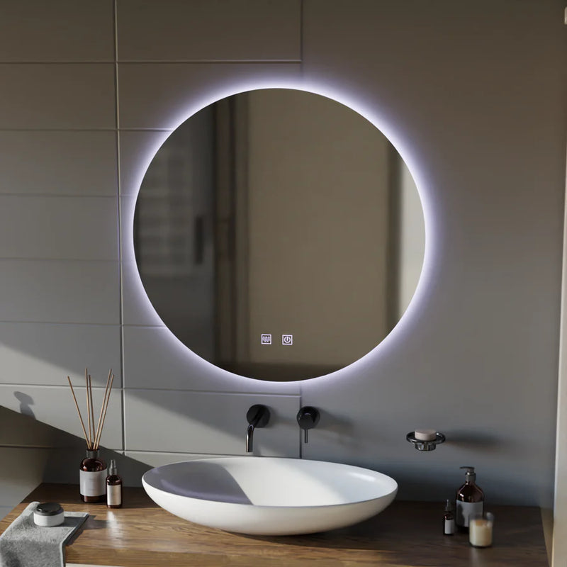 Oglinda LED Rotunda, 60cm, Isolda,Touch, Sistem Dezaburire, Lumina Rece 6000k-4