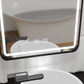 Oglinda LED Rectangulara, 60x80cm, EDGE Touch, Sistem Dezaburire, Rama Neagra