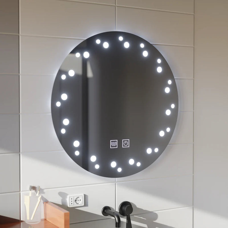 Oglinda LED Touch Ivory, Sistem Dezaburire, Diametru 60cm, Lumina Rece 6000K-2