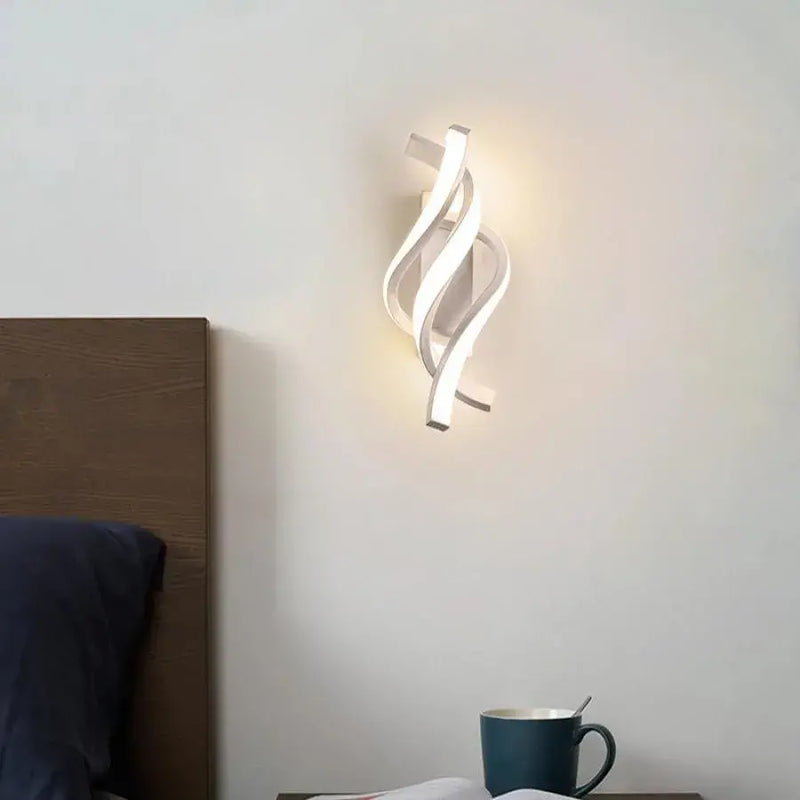 Aplica LED Reid 20W Ondulata Lumina Rece/Calda/Neutra Metal si SIlicon Alb AL860WH-1