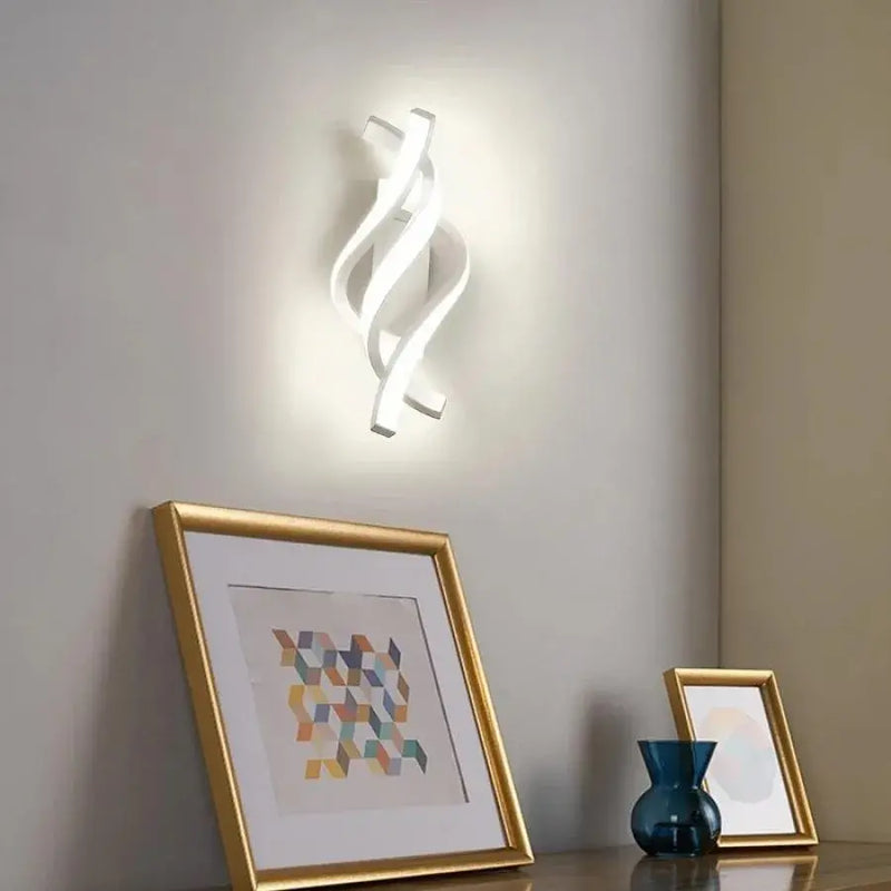 Aplica LED Reid 20W Ondulata Lumina Rece/Calda/Neutra Metal si SIlicon Alb AL860WH-2