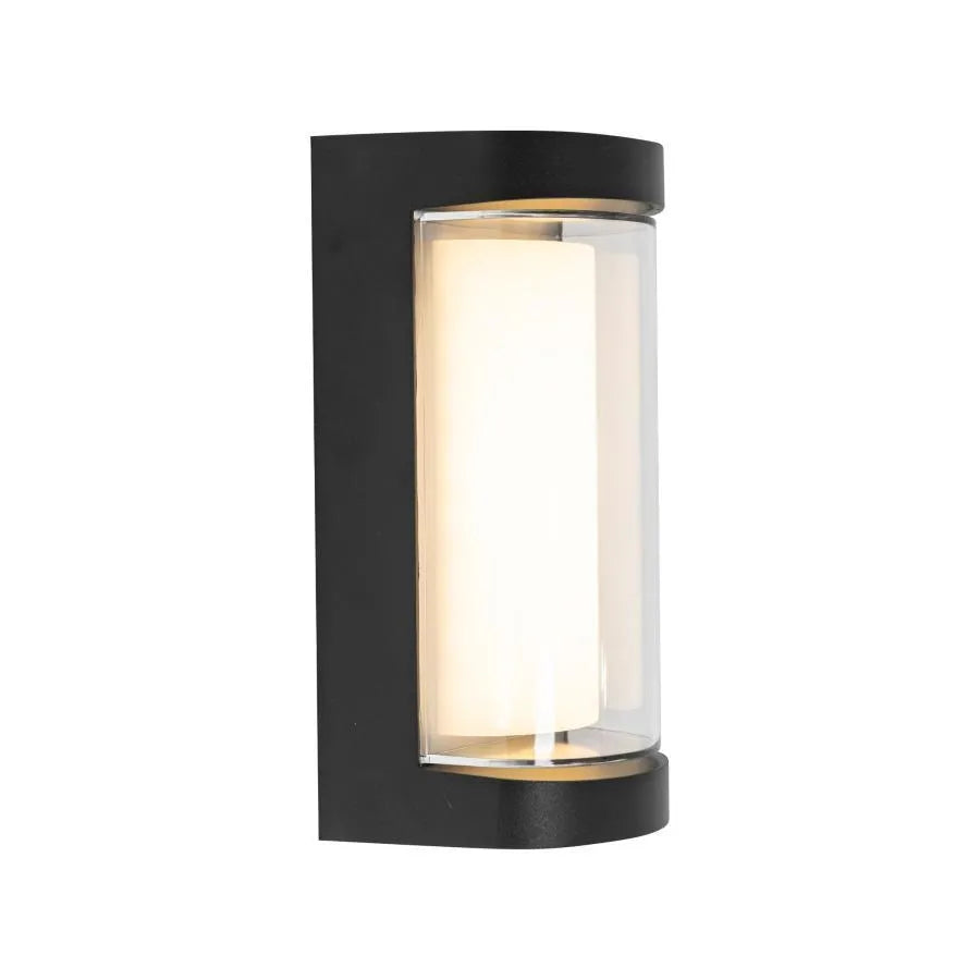 Aplică LED de Exterior Han, 12W, Metal, Negru