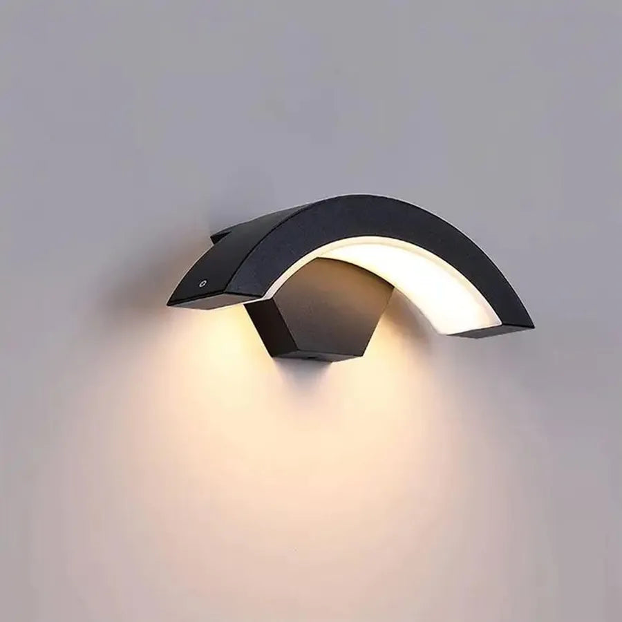 Aplică LED de Exterior Harera, 12W, Metal, Negru