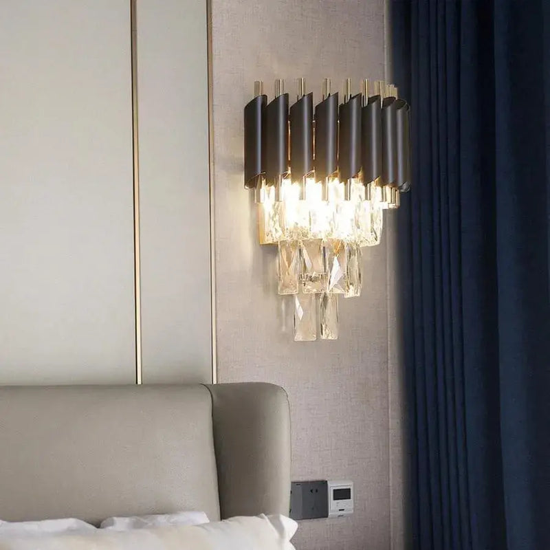Aplica Candelabru Cristal VERSAILLES Piccolo, 2xE14, Negru-1