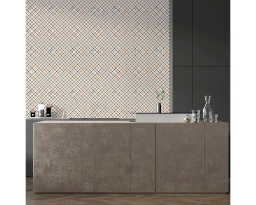 Panou autoadeziv Atria YB-W03 model geometric gri 30x60 cm, set 4 buc.