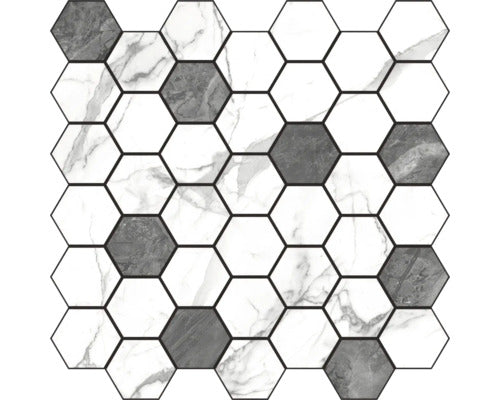 Panou autoadeziv Atria BY-11 model hexagonal 30x30 cm, set 6 buc.