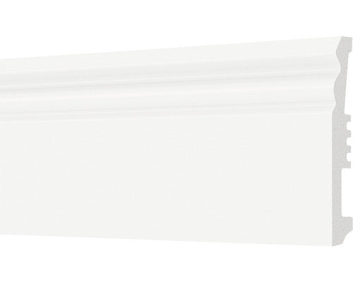 Plintă Arbiton STIQ XL STX820 albă 2200x80x14 mm
