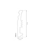 Plintă Arbiton STIQ XL STX820 albă 2200x80x14 mm
