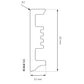 Plintă Arbiton STIQ XL STX610 albă 2200x60x15 mm