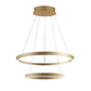Lustra LED Tip Pendul, Cu Telecomanda, 3 Tipuri De Lumina, Inaltime Reglabila, 146W, Auriu