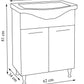 Bază și lavoar Seria 144, 65cm, Alb
