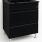 Mobilier Baie MDF și lavoar granit, Seria 486, Sertare, 60cm, Negru