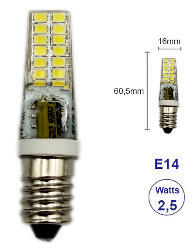 Bec Led – E14 2,5w/6400k/230v