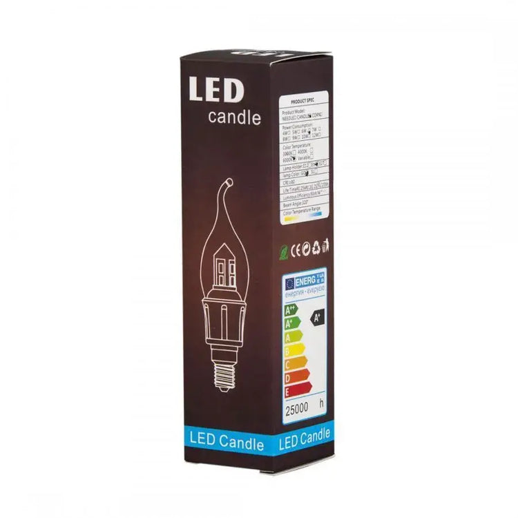 Bec LED E14 Lumanare, 8W, Lumina Calda, 3000K