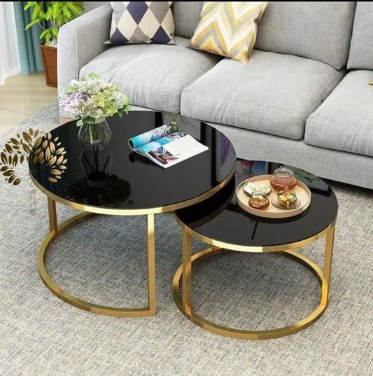 Set masute de cafea cu 2 piese Ara, gold