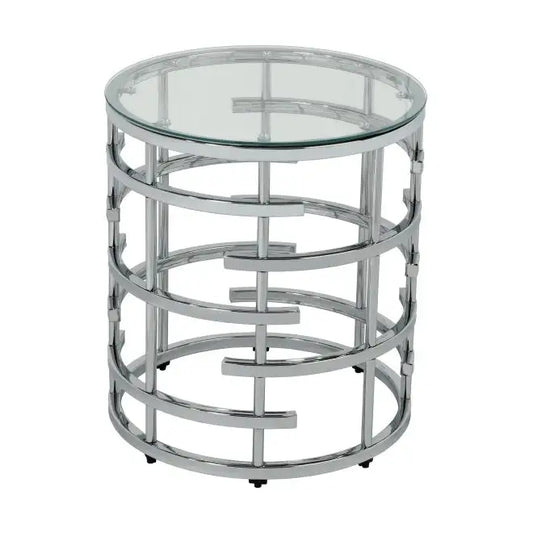 Masuta de cafea Royal rotund Argintiu