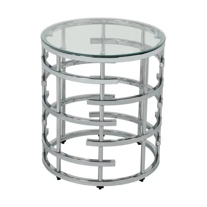 Masuta de cafea Royal rotund Argintiu