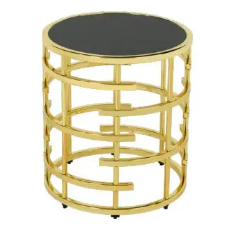 Masuta de cafea Royal rotund Auriu