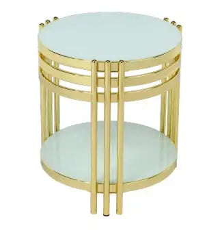 Masuta de cafea Zeus rotund - Auriu