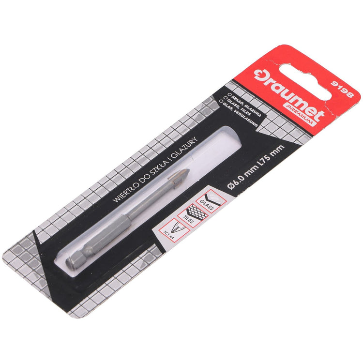 Burghiu in cruce pentru ceramica si sticla 8mm Draumet